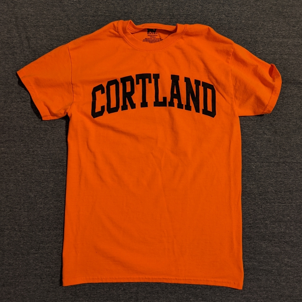 SUNY Cortland neon orange tshirt